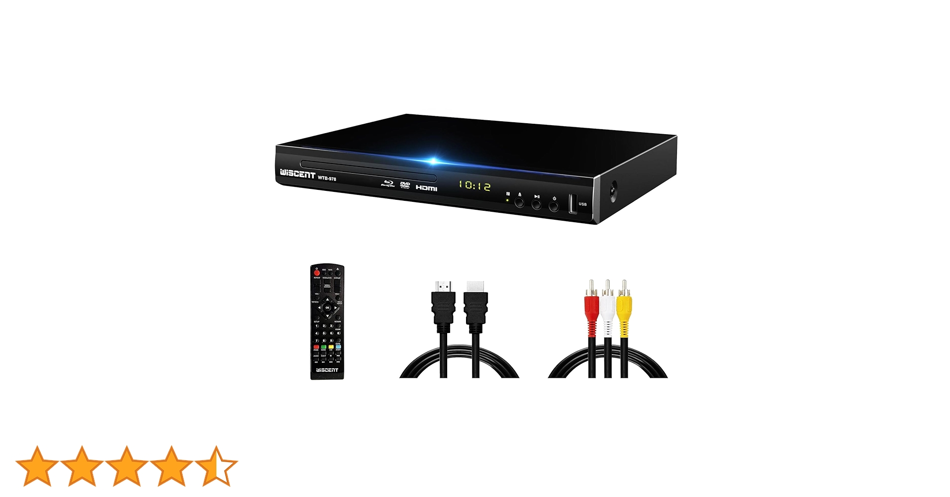 DVD ブルーレイプレーヤー　 DVDプレーヤー　WTB-978 開封済み・未使用】WISCENT DVD ブルーレイプレーヤー WTB-978